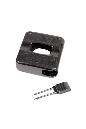 Parmida Gümüş İşlemeli V-Cut Puro Makası Kesici - TR9079