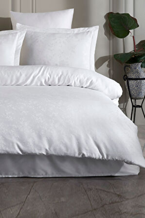 Varol Liyosel Jakar Nevresim Takımı Tek Kişilik - Eva Beyaz