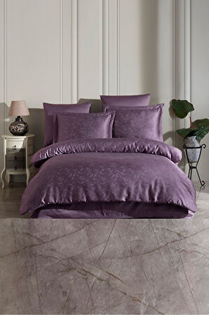 Varol Liyosel Jakar Nevresim Takımı Tek Kişilik - Eva Mürdüm