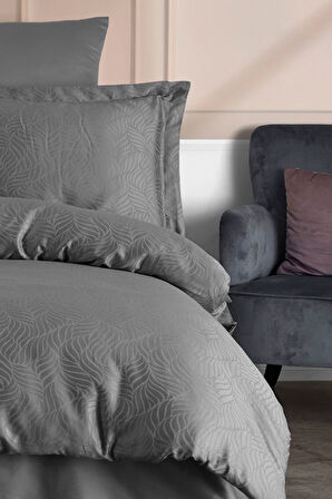 Varol (Family Size) Liyosel Jakar Nevresim Takımı - Lienzo Antrasit