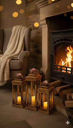 Ahşap Dekoratif Mumluk