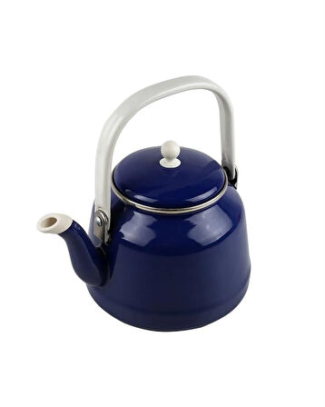 Alev Vintage Demlik - Emaye Çaydanlık Kettle - Lacivert - 2 Litre