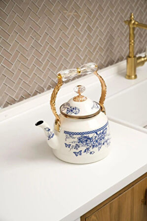 Miss Betty Blue Life Emaye Kettle Demlik 2,5 LT MİSS-8324-25