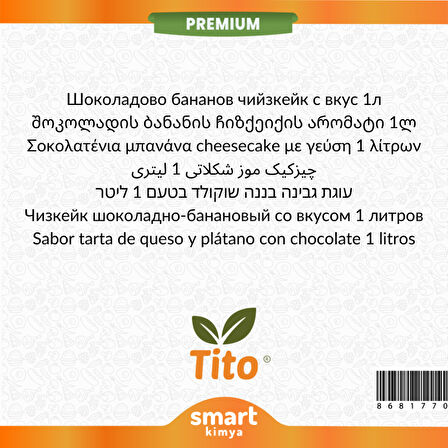 Premium Çikolata Muz Cheesecake Aroması 1 litre