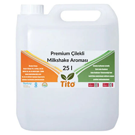 Premium Çilekli Milkshake Aroması 25 litre