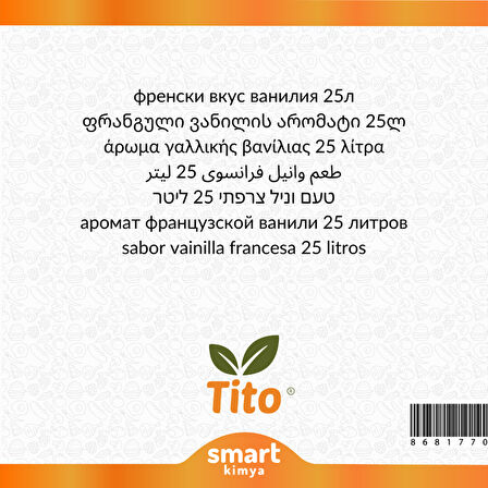 Fransız Vanilyası Aroması 25 litre