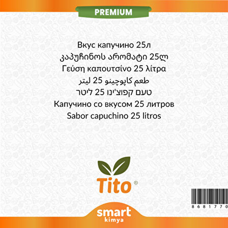 Premium Kapuçino Aroması 25 litre