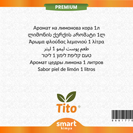 Premium Limon Kabuğu Aroması 1 litre