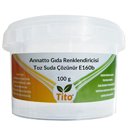 Annatto Gıda Renklendiricisi Toz Suda Çözünür E160b 100 g