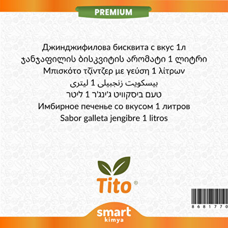 Premium Zencefilli Bisküvi Aroması 1 litre