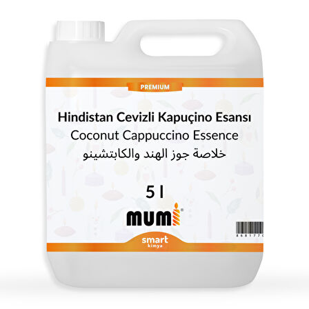 Premium Hindistan Cevizli Kapuçino Mum Esansı 5 litre