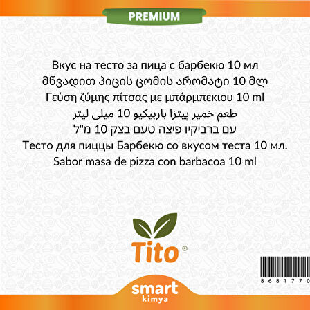 Premium Barbekülü Pizza Hamuru Aroması 10 ml