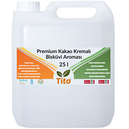 Premium Kakao Kremalı Bisküvi Aroması 25 litre
