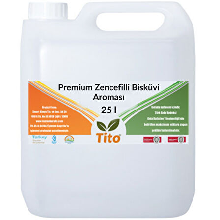 Premium Zencefilli Bisküvi Aroması 25 litre