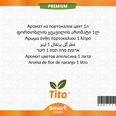 Premium Portakal Çiçeği Aroması 1 litre