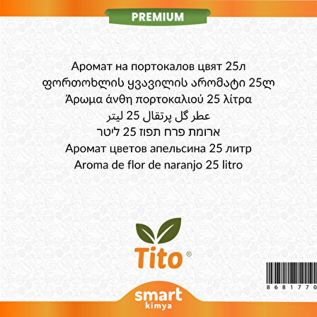 Premium Portakal Çiçeği Aroması 25 litre