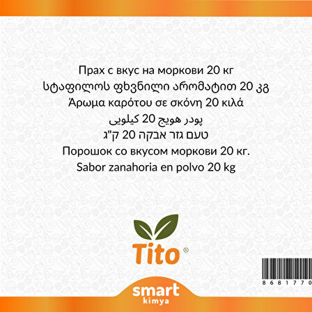 Toz Havuç Aroması 20 kg