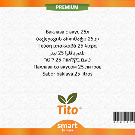 Premium Baklava Aroması 25 litre