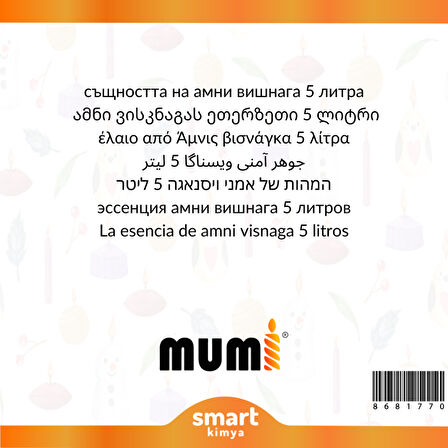 Amni Visnaga Mum Esansı 5 litre