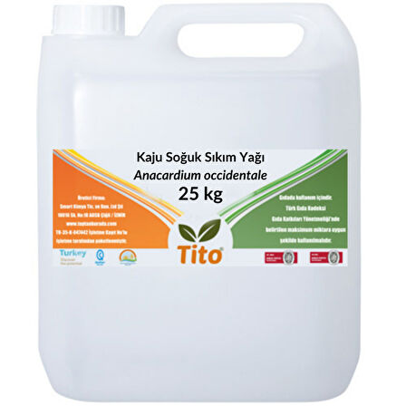 Kaju Soğuk Sıkım Yağı Anacardium occidentale 25 kg