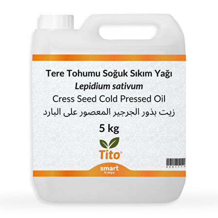 Tere Tohumu Soğuk Sıkım Yağı Lepidium sativum 5 kg