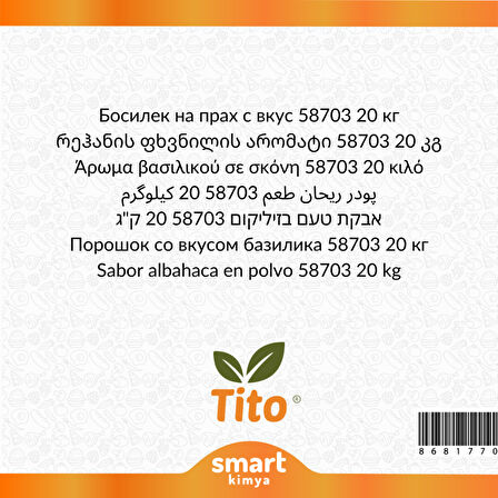 Toz Fesleğen Aroması 58703 20 kg