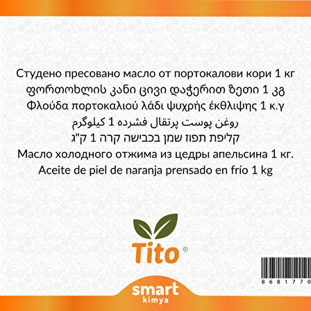 Portakal Kabuğu Soğuk Sıkım Yağı Citrus sinensis 1 kg