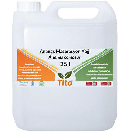 Ananas Maserasyon Yağı Ananas comosus 25 litre