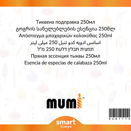 Pumpkin Spice Mum Esansı 250 ml