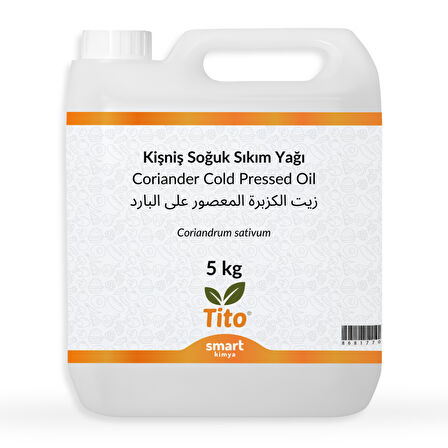 Kişniş Soğuk Sıkım Yağı Coriandrum sativum 5 kg
