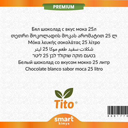 Premium Beyaz Çikolatalı Mocha Aroması 25 litre