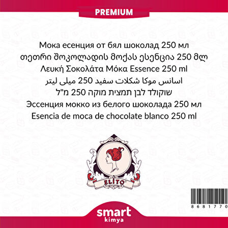Premium Beyaz Çikolatalı Mocha Esansı 250 ml