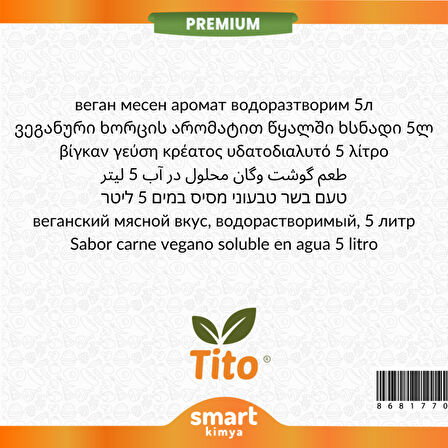 Premium Vegan Et Aroması Suda Çözünür 5 litre
