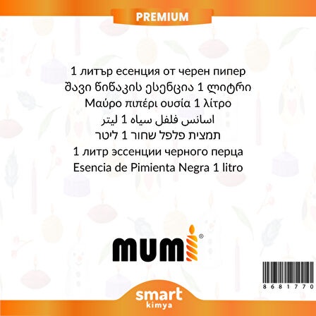 Premium Karabiber Mum Esansı 47873 1 litre