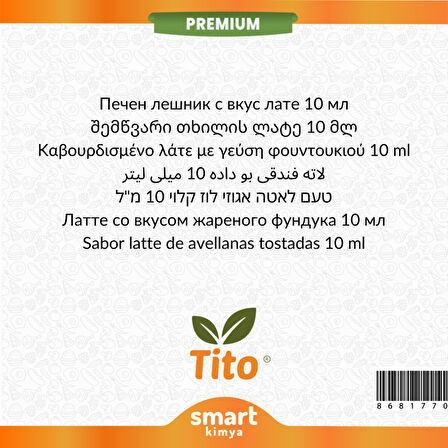 Premium Kavrulmuş Fındıklı Latte Aroması 10 ml