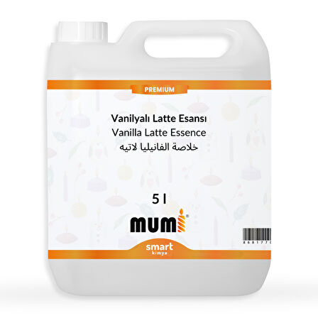 Premium Vanilyalı Latte Mum Esansı 5 litre