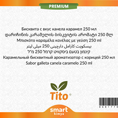 Premium Tarçınlı Karamelli Bisküvi Aroması 250 ml