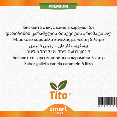 Premium Tarçınlı Karamelli Bisküvi Aroması 5 litre