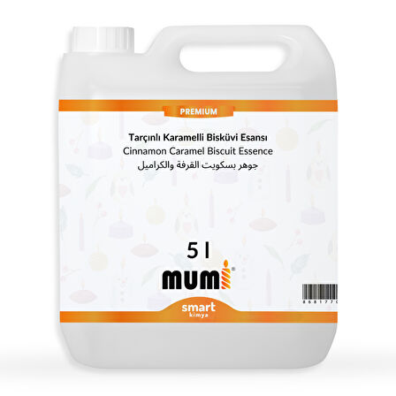 Tarçınlı Karamelli Bisküvi Mum Esansı 5 litre