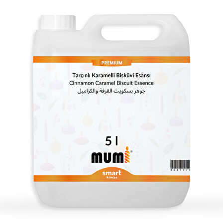 Premium Tarçınlı Karamelli Bisküvi Mum Esansı 5 litre