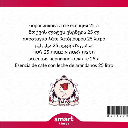 Yaban Mersinli Latte Esansı 25 litre