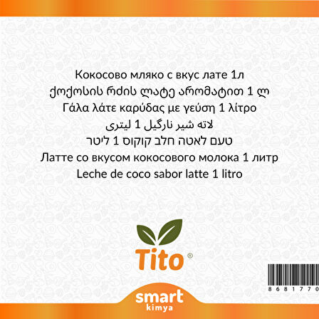 Hindistan Cevizi Sütlü Latte Aroması 1 litre