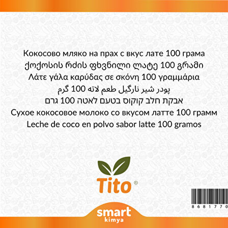 Toz Hindistan Cevizi Sütlü Latte Aroması 100 g