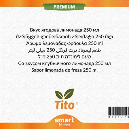 Premium Çilekli Limonata Aroması 250 ml
