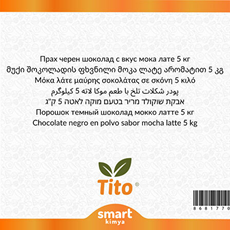 Toz Bitter Çikolatalı Mocha Latte Aroması 5 kg