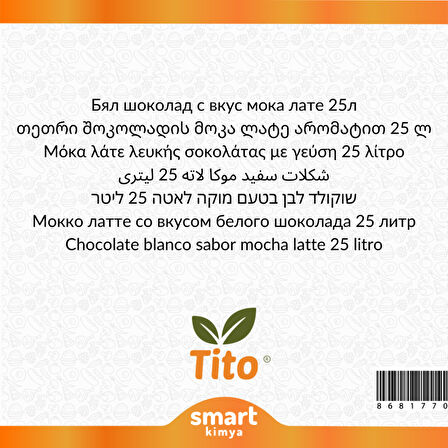 Beyaz Çikolatalı Mocha Latte Aroması 25 litre