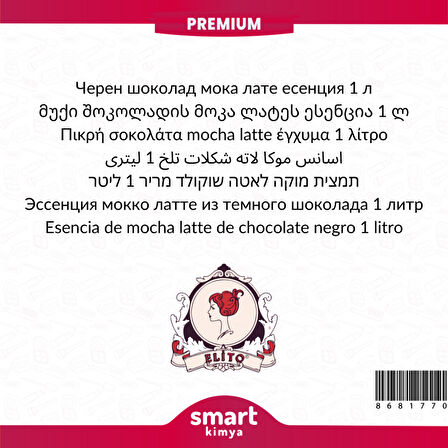 Premium Bitter Çikolatalı Mocha Latte Esansı 1 litre