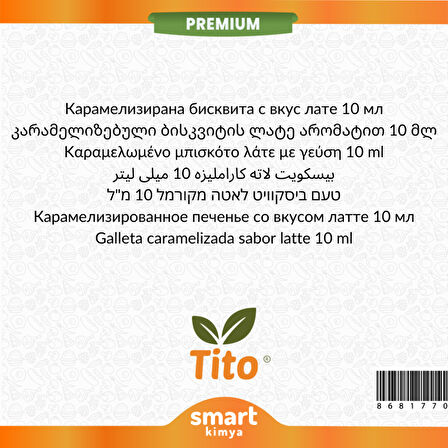 Premium Karamelize Bisküvili Latte Aroması 10 ml