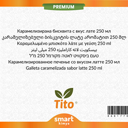 Premium Karamelize Bisküvili Latte Aroması 250 ml