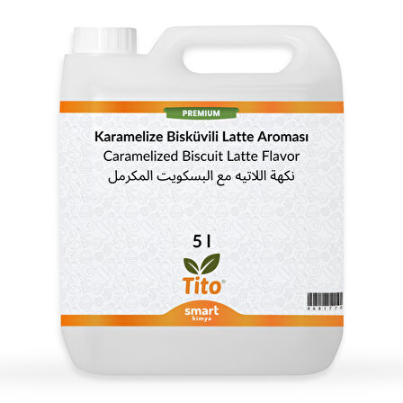 Premium Karamelize Bisküvili Latte Aroması 5 litre